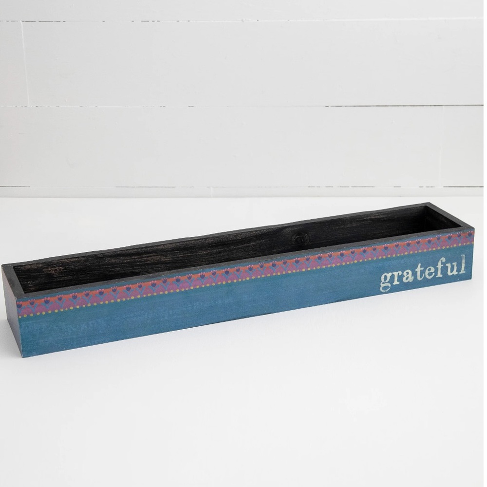 NEW grateful wooden boho storage box - Picture 2 of 6